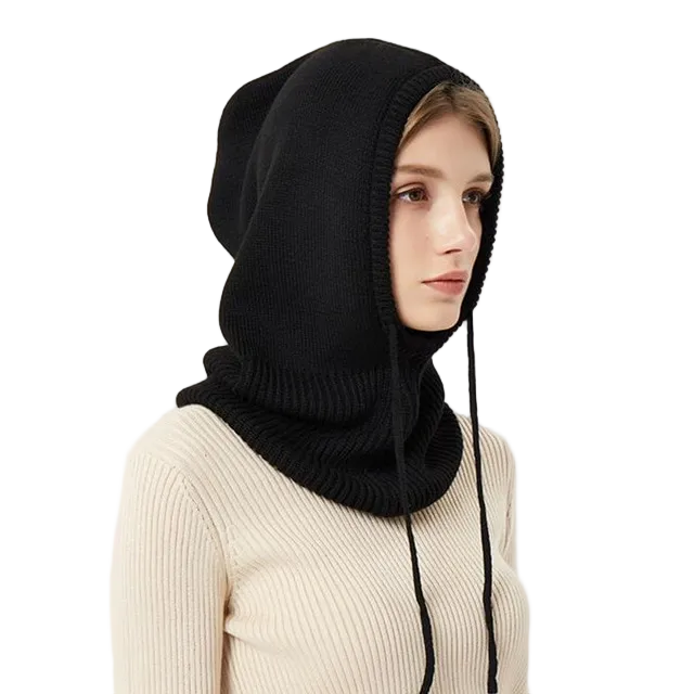 Bonnet d'Hiver Tricoté avec Capuche 0