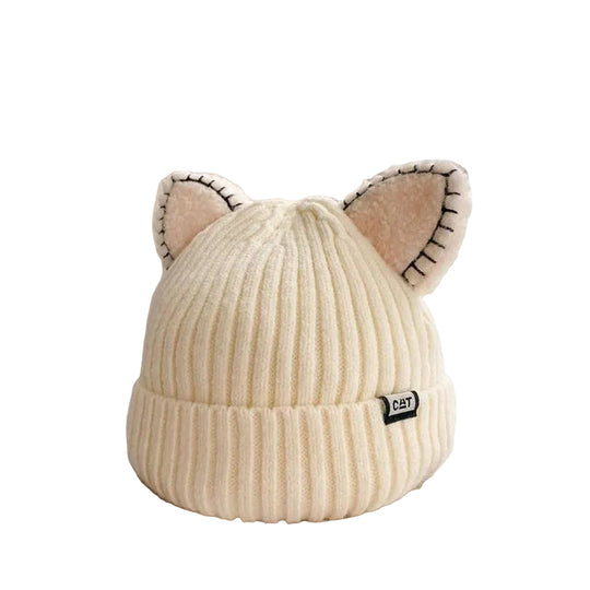 Bonnet d'hiver avec oreilles de chat pour femmes 0