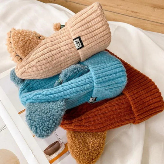 Bonnet d'hiver avec oreilles de chat pour femmes 8