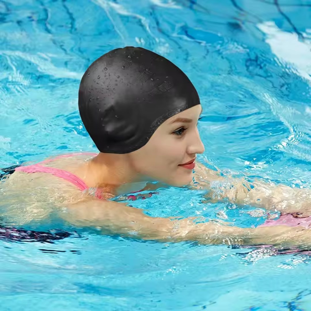 Bonnet de Bain Silicone avec Protection Auditive 0
