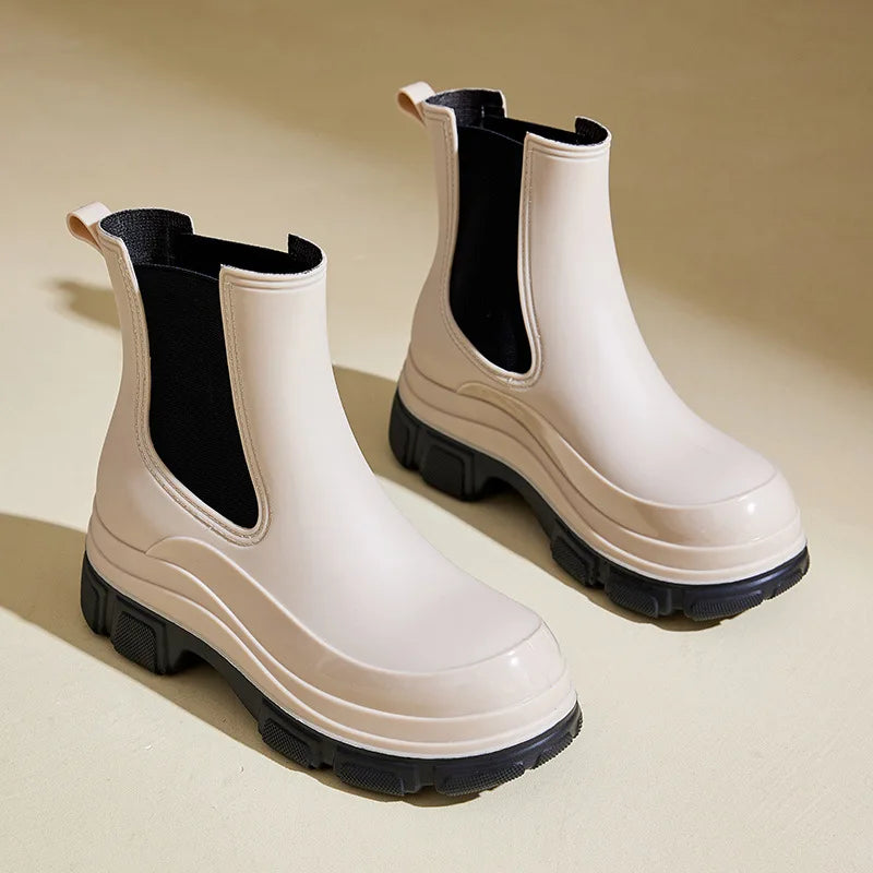 Bottes Chelsea pour Femmes avec Semelle Chunky Antidérapante 0