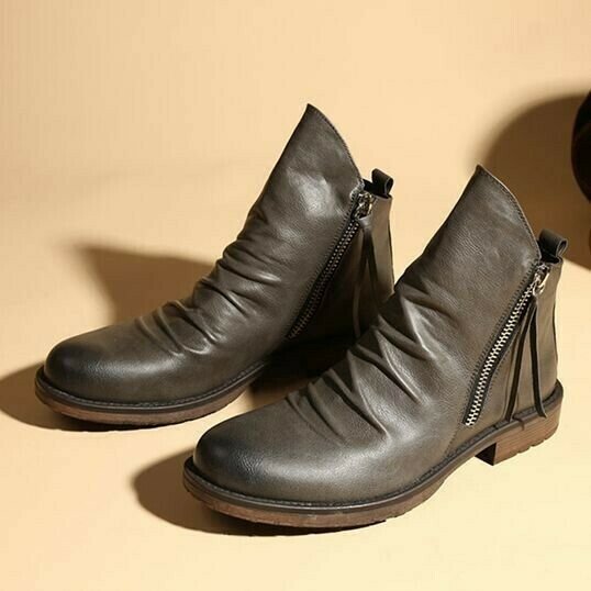 Bottes Décontractées pour Hommes en Cuir 10