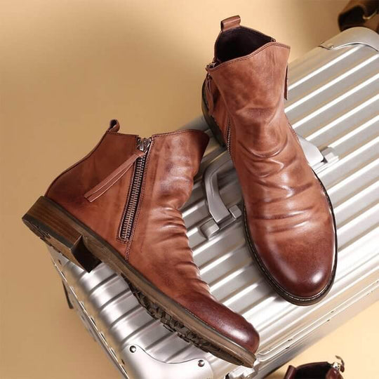 Bottes Décontractées pour Hommes en Cuir 2