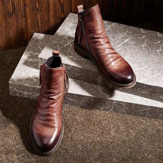 Bottes Décontractées pour Hommes en Cuir 7
