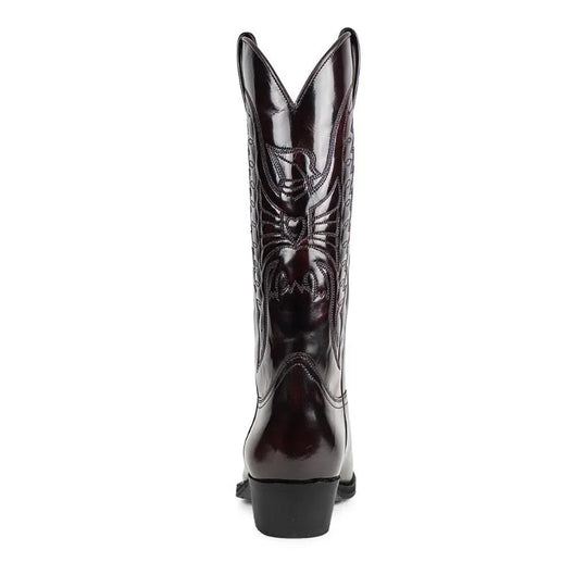 Bottes Femme Mi-Mollet Style Western Synthétique avec Zip Latéral 2