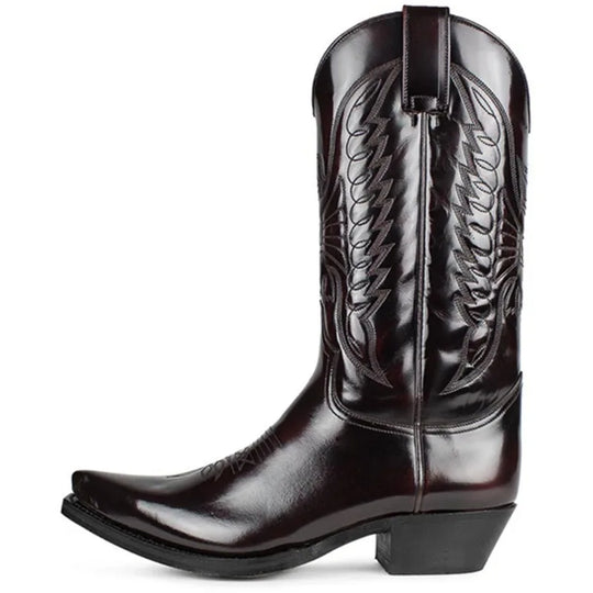 Bottes Femme Mi-Mollet Style Western Synthétique avec Zip Latéral 5