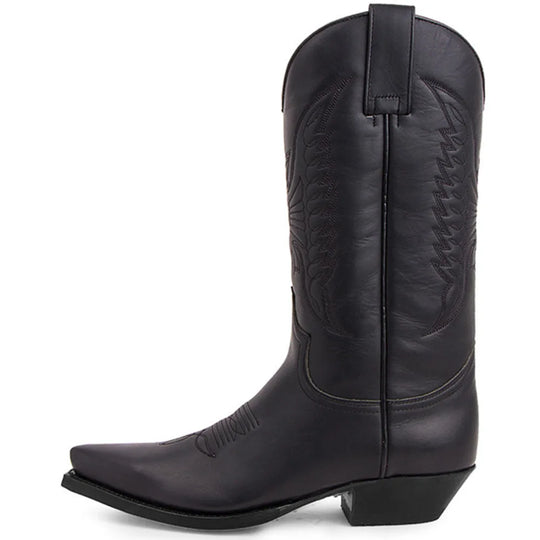 Bottes Femme Mi-Mollet Style Western Synthétique avec Zip Latéral 6