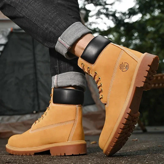 Bottes Hautes pour Hommes en Cuir pour Activités Extérieures 1