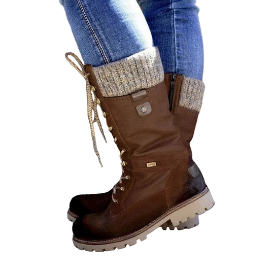 Bottes Hiver Femme à Design Moderne avec Fermeture Éclair et Semelle Antidérapante 0