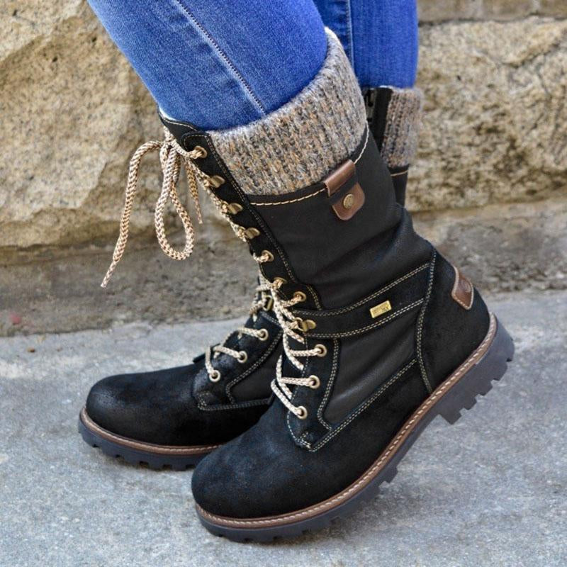 Bottes Hiver Femme à Design Moderne avec Fermeture Éclair et Semelle Antidérapante 4