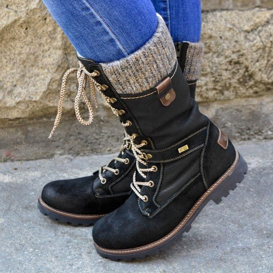 Bottes Hiver Femme à Design Moderne avec Fermeture Éclair et Semelle Antidérapante 4