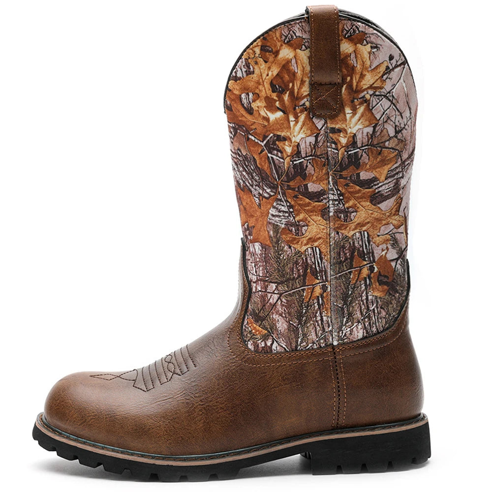 Bottes Hiver Homme Western Cuir Vintage 0