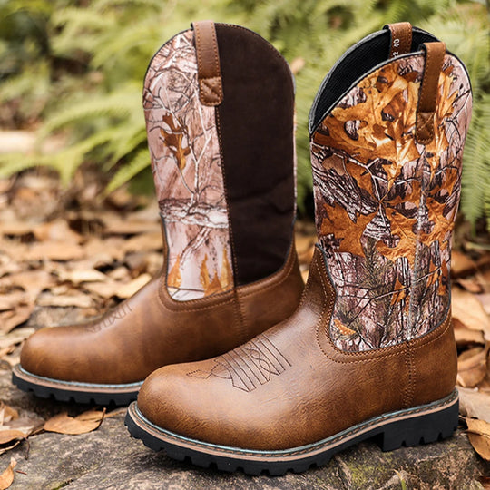 Bottes Hiver Homme Western Cuir Vintage 2