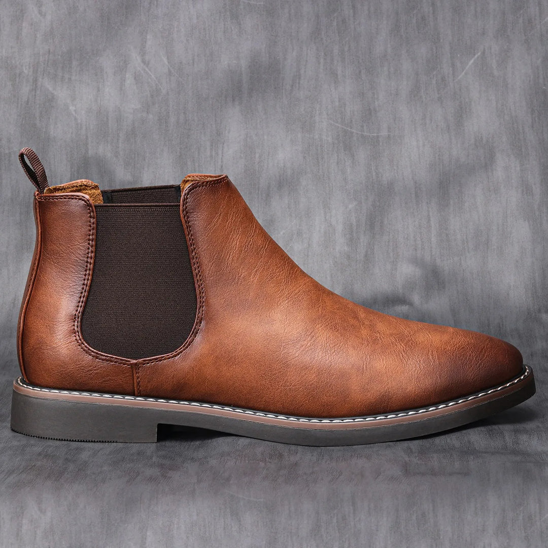 Bottes Homme Chelsea Confortables en Cuir Rétro pour Un Style Décontracté 5