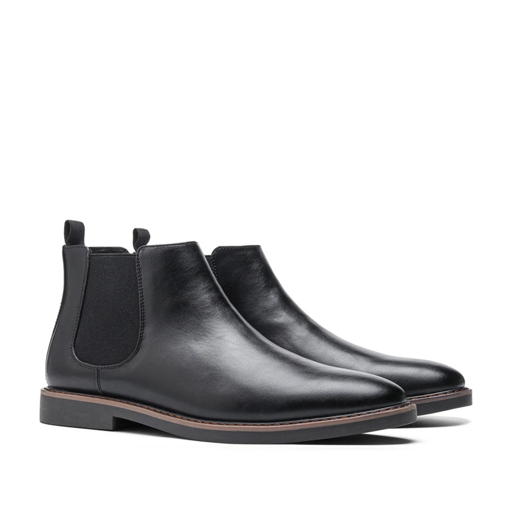 Bottes Homme Chelsea Confortables en Cuir Rétro pour Un Style Décontracté 7