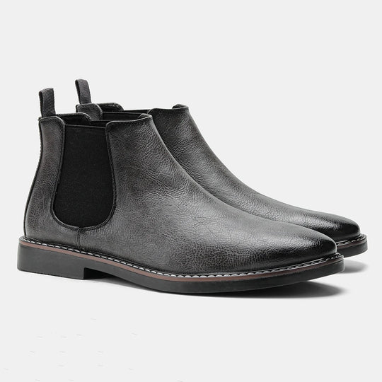 Bottes Homme Chelsea Confortables en Cuir Rétro pour Un Style Décontracté 8