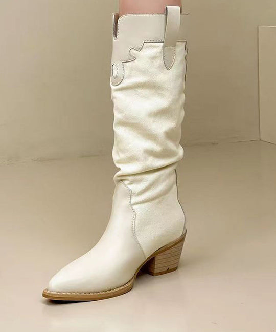 Bottes Longues Femme à Bout Pointu 1