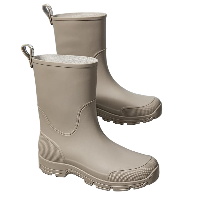 Bottes Mi-Mollet Imperméables pour Femmes avec Semelle Antidérapante 0