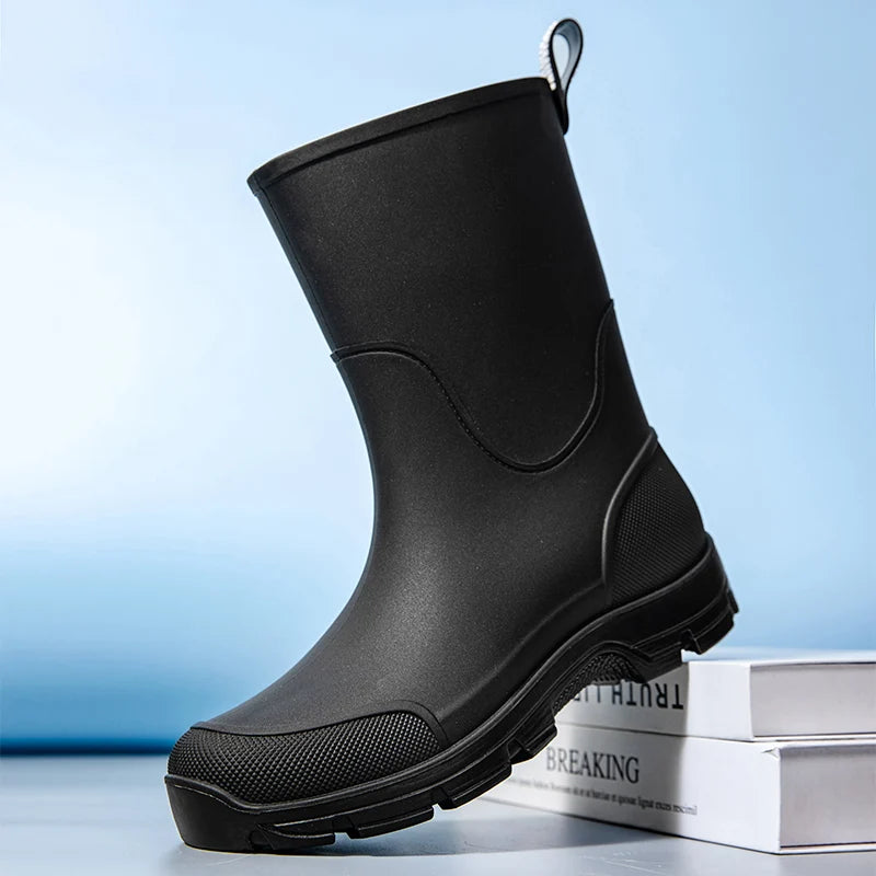 Bottes Mi-Mollet Imperméables pour Femmes avec Semelle Antidérapante 2