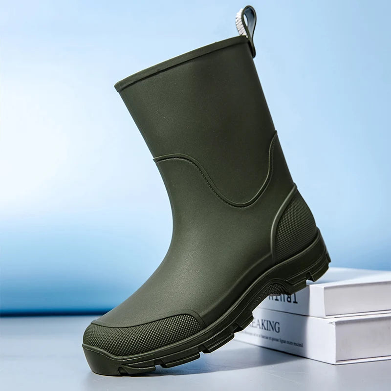 Bottes Mi-Mollet Imperméables pour Femmes avec Semelle Antidérapante 3