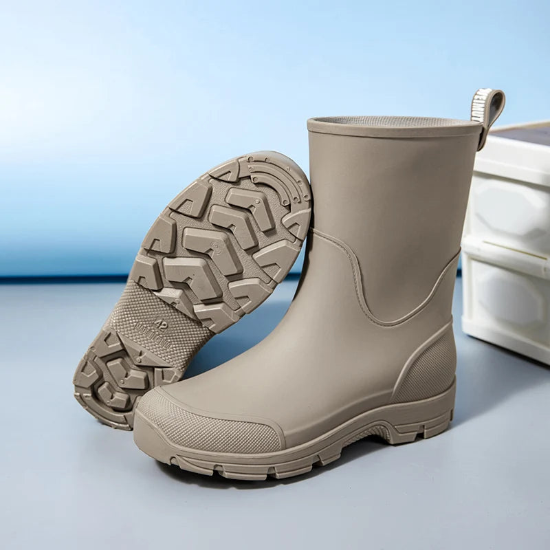 Bottes Mi-Mollet Imperméables pour Femmes avec Semelle Antidérapante 4