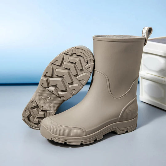 Bottes Mi-Mollet Imperméables pour Femmes avec Semelle Antidérapante 4