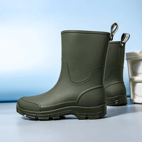 Bottes Mi-Mollet Imperméables pour Femmes avec Semelle Antidérapante 5