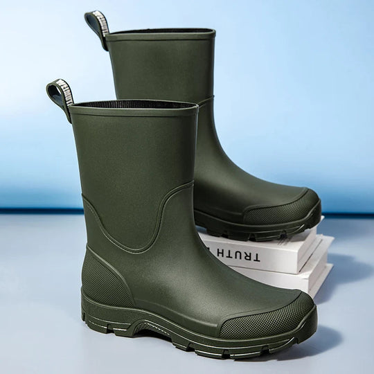 Bottes Mi-Mollet Imperméables pour Femmes avec Semelle Antidérapante 7