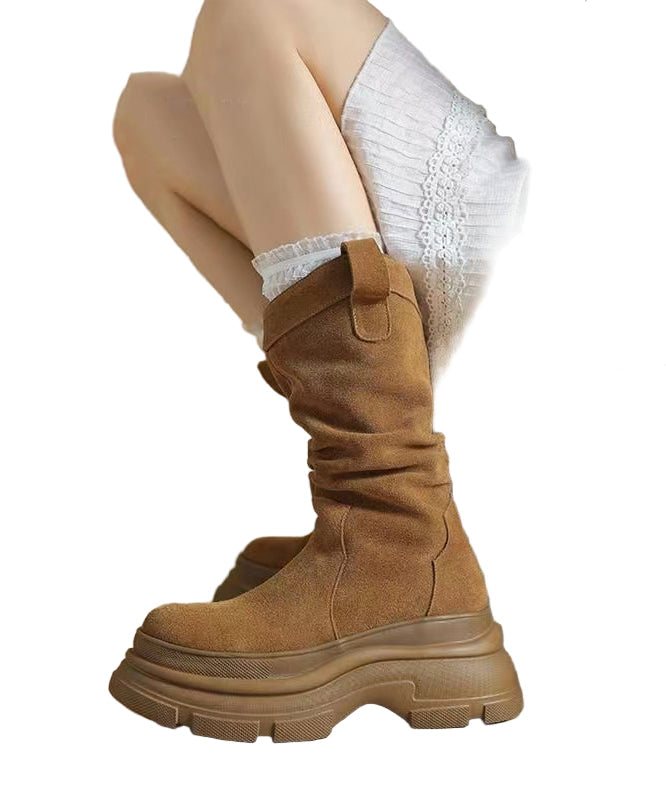 Bottes à plateforme pour femmes style épissé 0