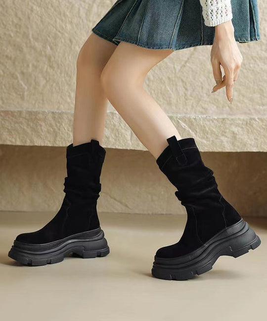 Bottes à plateforme pour femmes style épissé 1