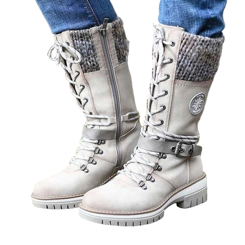 Bottes d'hiver pour femmes avec fermeture éclair latérale 0