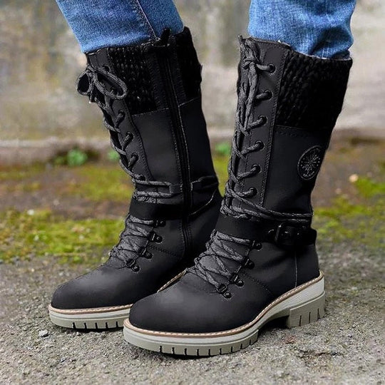 Bottes d'hiver pour femmes avec fermeture éclair latérale 1