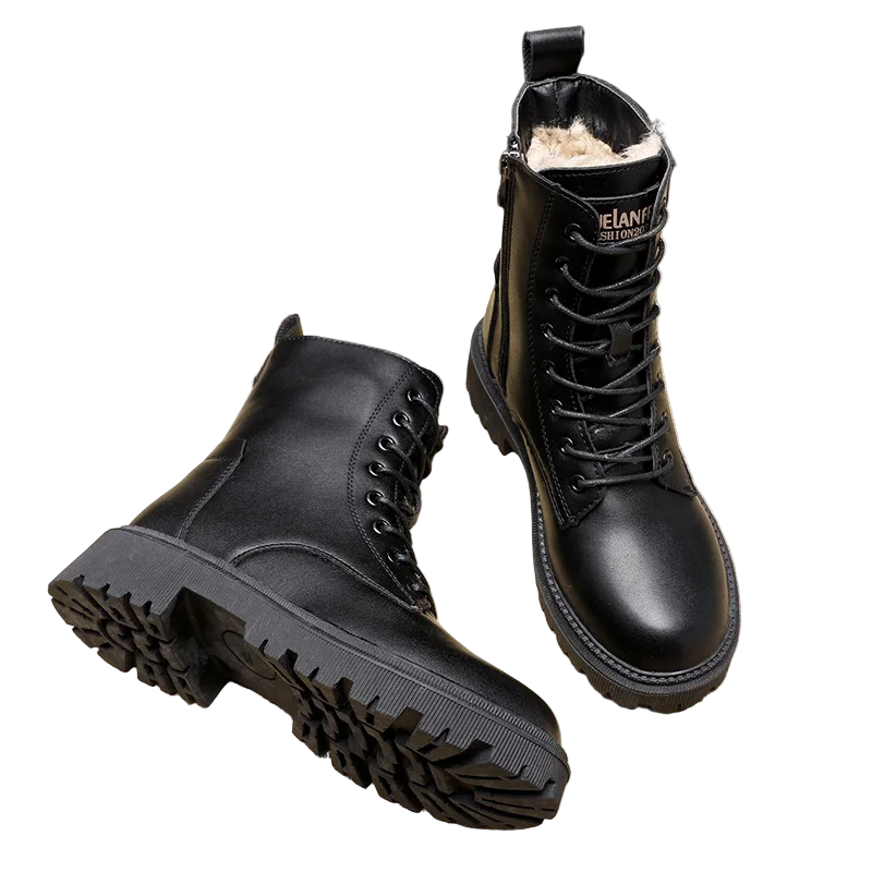 Bottes d'hiver pour hommes avec doublure douillette 0