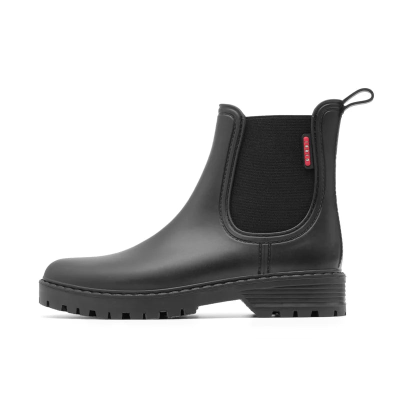 Bottes de Pluie Femme Chelsea Imperméables avec Semelle Antidérapante 1