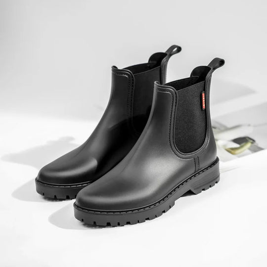 Bottes de Pluie Femme Chelsea Imperméables avec Semelle Antidérapante 2