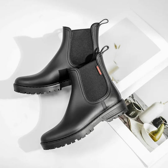Bottes de Pluie Femme Chelsea Imperméables avec Semelle Antidérapante 5