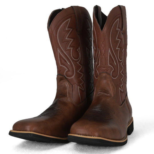 Bottes de cowboy en similicuir pour hommes 1