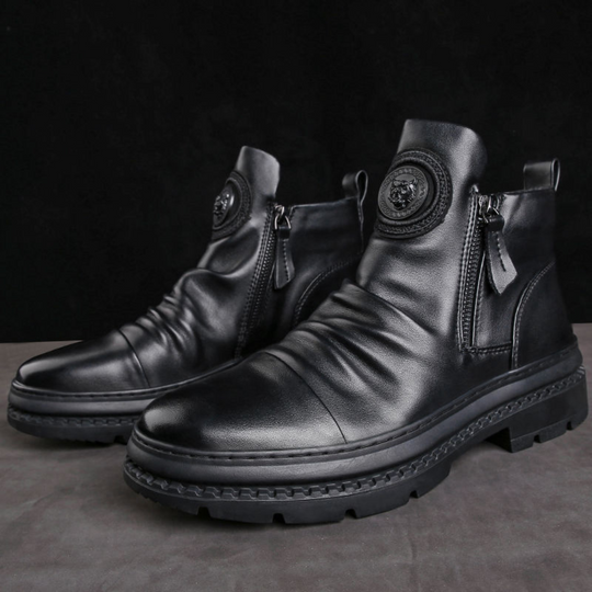 Bottes en Cuir pour Hommes Style Moderne 0