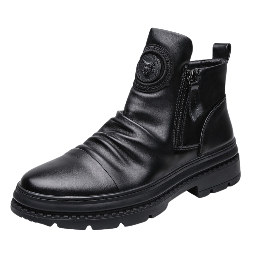 Bottes en Cuir pour Hommes Style Moderne 2