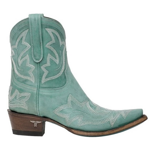 Bottines Cowboy Mi-Montantes Brodées pour Femmes 2