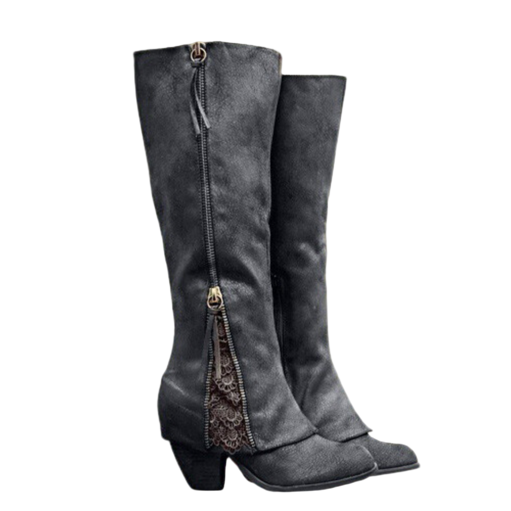 Bottines à Talons Hauts Vintage pour Femmes 0