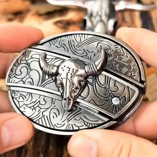 Boucle de Ceinture Cowboy Métallique avec Outil EDC Caché 0