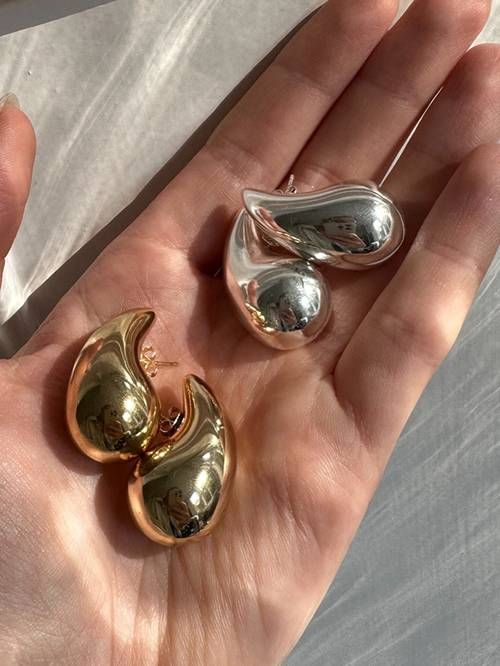Boucles D'oreilles Pendantes Femme Forme De Larme Brillantes 5