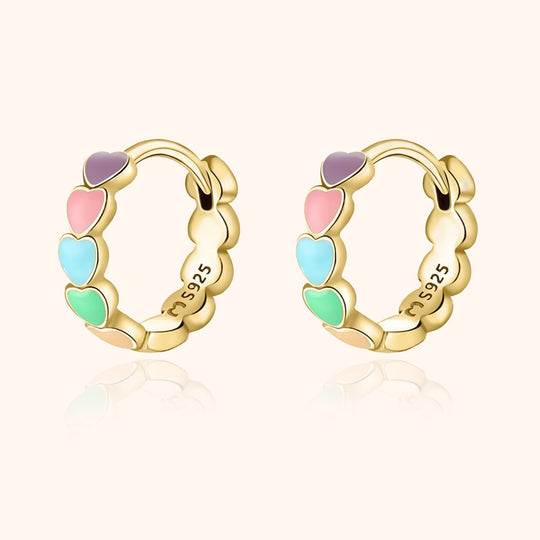 Boucles d'oreilles Amour Colorées 3