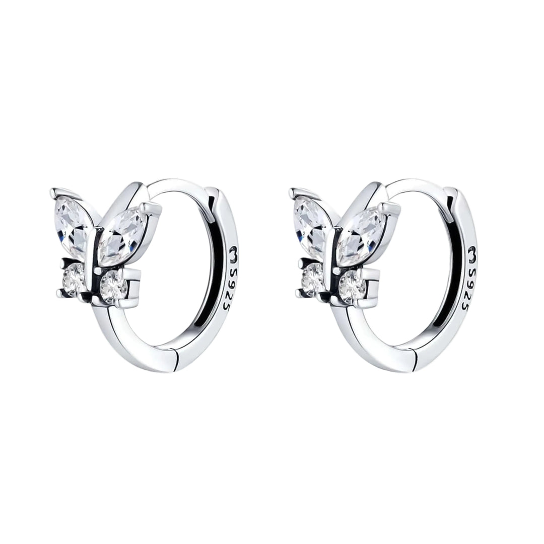 Boucles d'oreilles Papillon en Argent Sterling 0