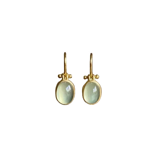 Boucles d'oreilles Pendantes Vintage Femme avec Pierre de Lune 0
