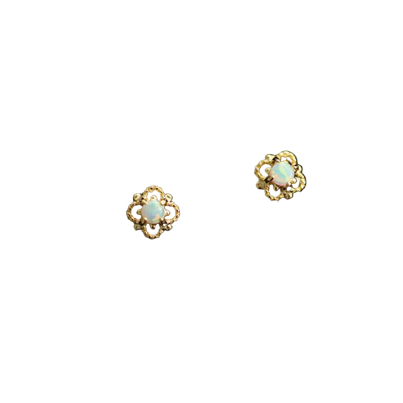 Boucles d'oreilles Vintage Élégantes avec Opale 0