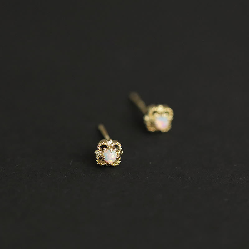 Boucles d'oreilles Vintage Élégantes avec Opale 8