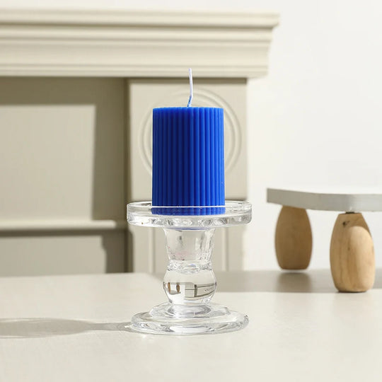 Bougie Parfumée Cylindrique au Motif Engrenage Moderne 1