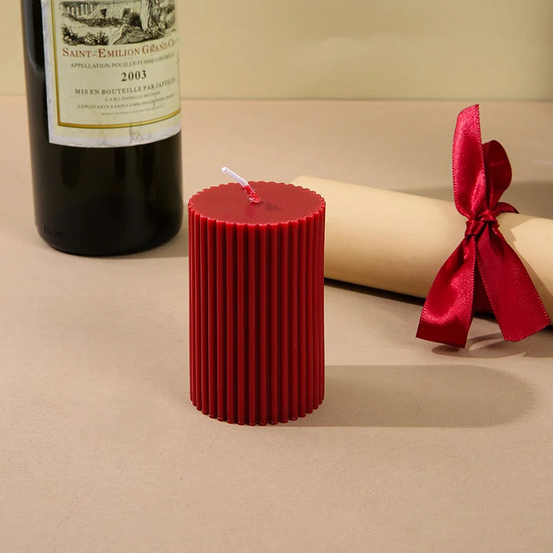 Bougie Parfumée Cylindrique au Motif Engrenage Moderne 10